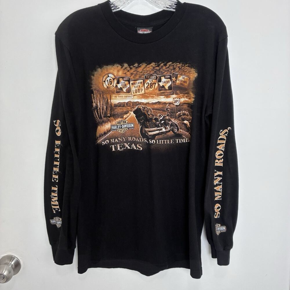 Harley-Davidson Women Motorcycle Long Sleeve T-Shirt Barnett El Paso TX Size M